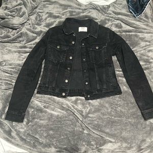 Black denim jacket